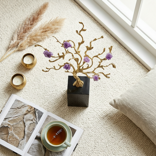 Luxury Purple Amethyst Gemstone Tree