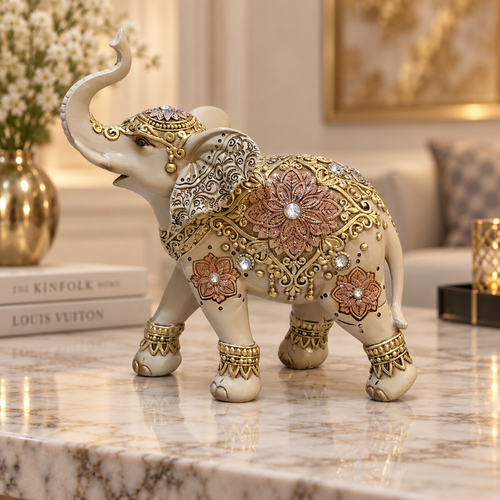 Royal Floral Mandala Elephant Showpiece