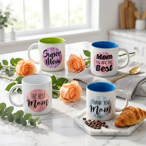 Dual-Tone Ceramic Mom Gift Mug