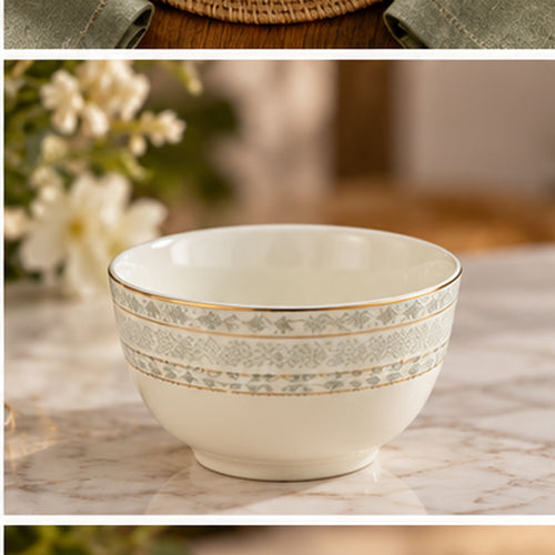 Pastel Patterned New Bone China 39 Piece Dinner Set