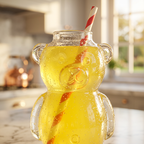 Elegant Sculptured Bear Cocktail Glass