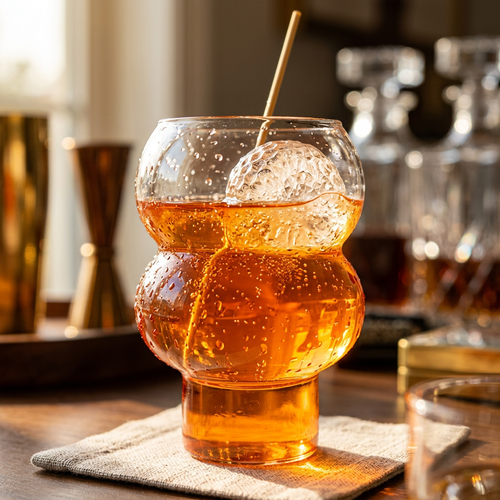 Modern Stacked Cocktail Glass