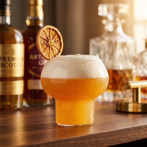 Modern Bulbous Cocktail Glass