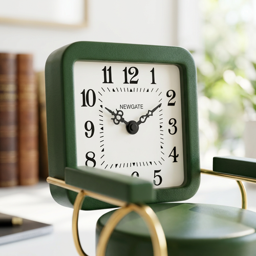 Vintage Barber Shop Chair Table Clock