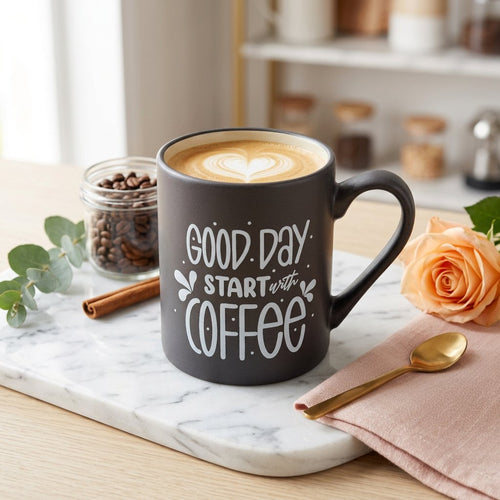 Cafe Quote Ceramic Coffee Mug