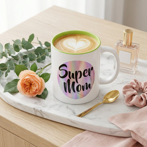 Dual-Tone Ceramic Mom Gift Mug