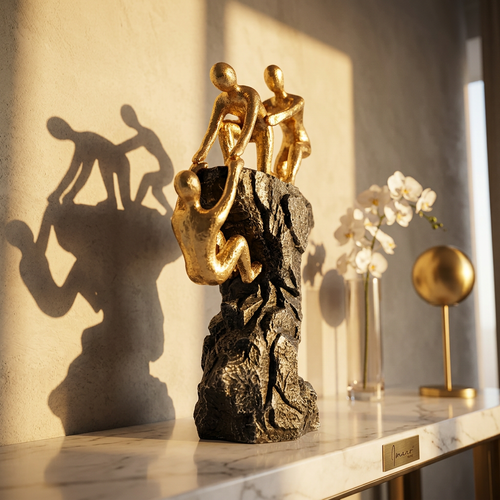 Modern Teamwork & Helping Hand Sculpture