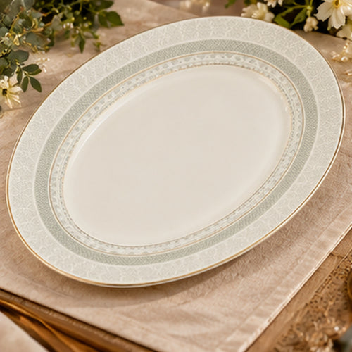 Pastel Patterned New Bone China 39 Piece Dinner Set