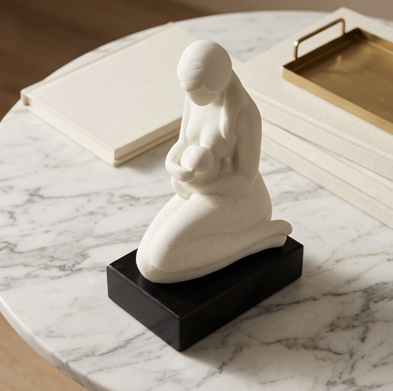 Modernist Mother & Child Ceramic Sculpture