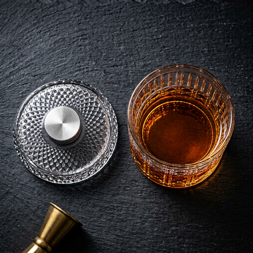 Crystal Rotating Whiskey Glass
