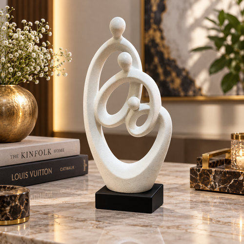 Modernist Vertical Family of Three Sculpture