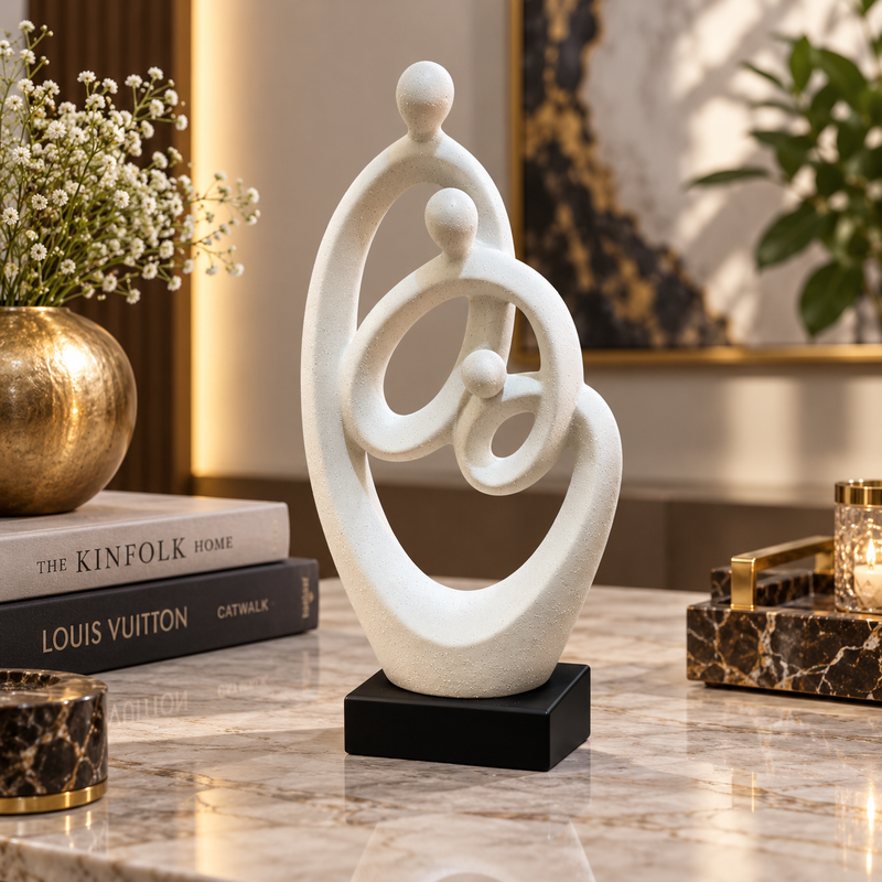 Modernist Vertical Family of Three Sculpture