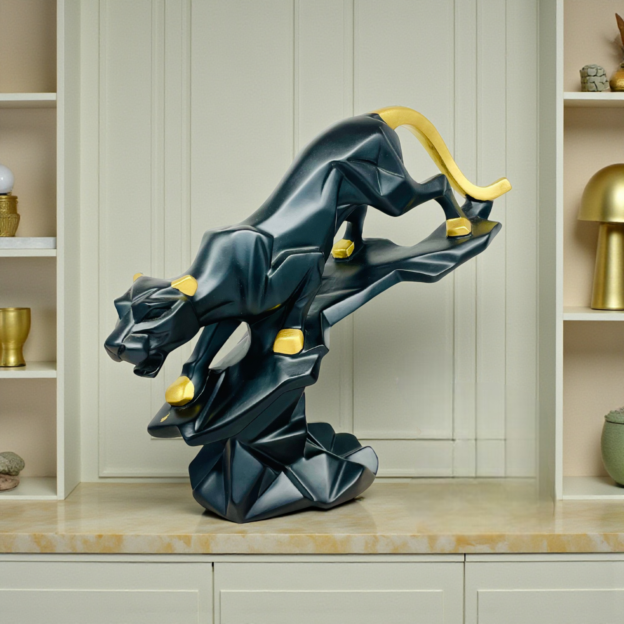 Jaguar Showpiece Modern Decorative Sculpture