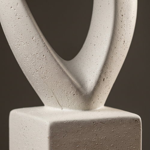 Modernist Vertical Twist Abstract Sculpture