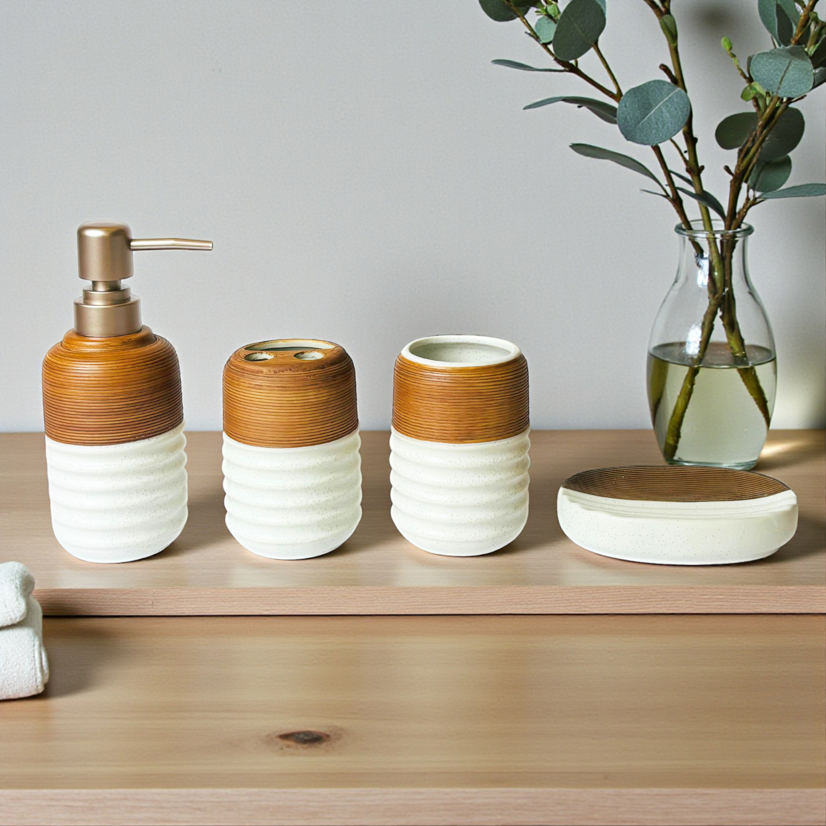 Modern Elegance Soap Dispenser Set Of 4