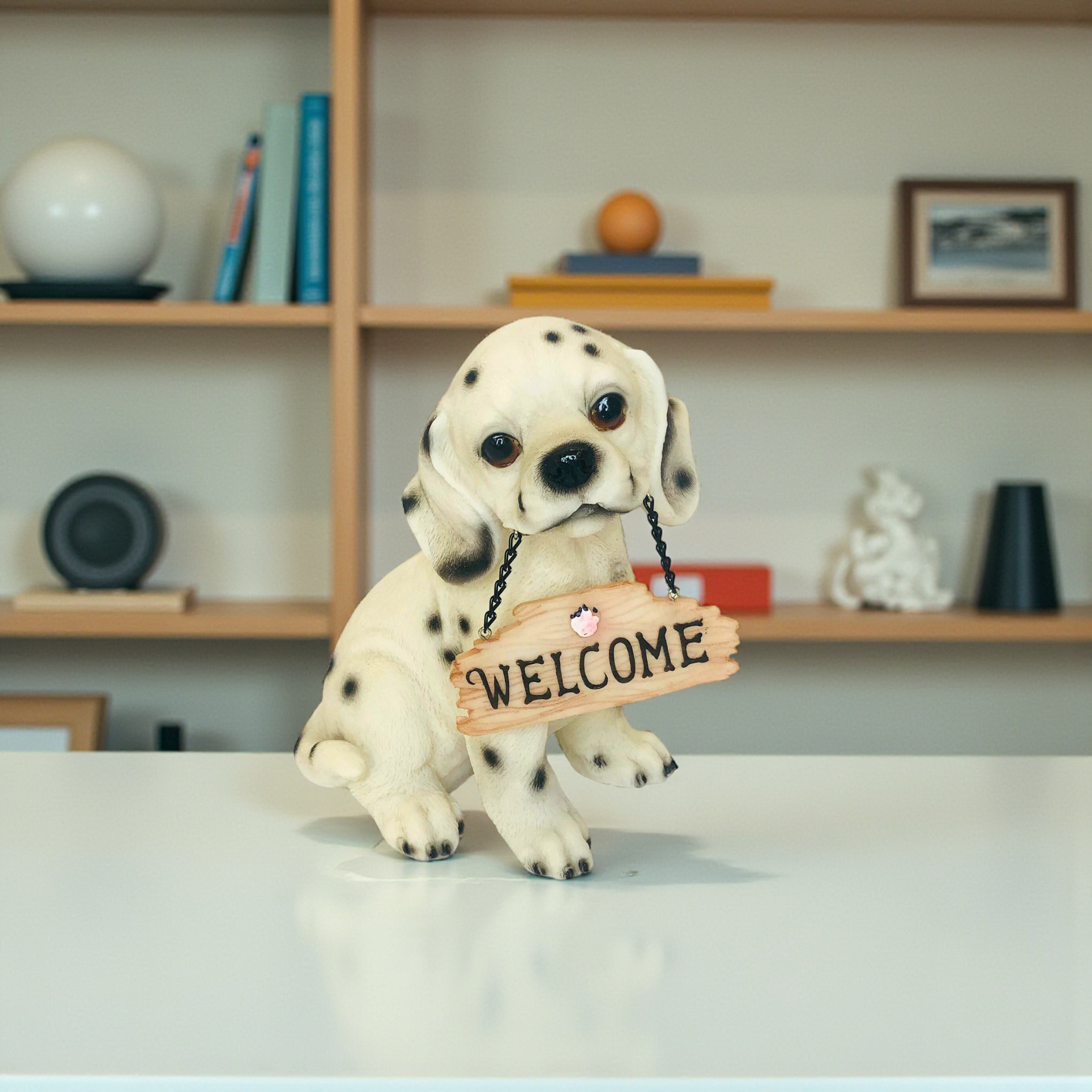 Welcome Dog Figurine Modern Decorative Sculpture