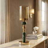 Electroplated Gold Hurricane Candle Holder