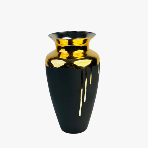 Cascade Matte Black Vase