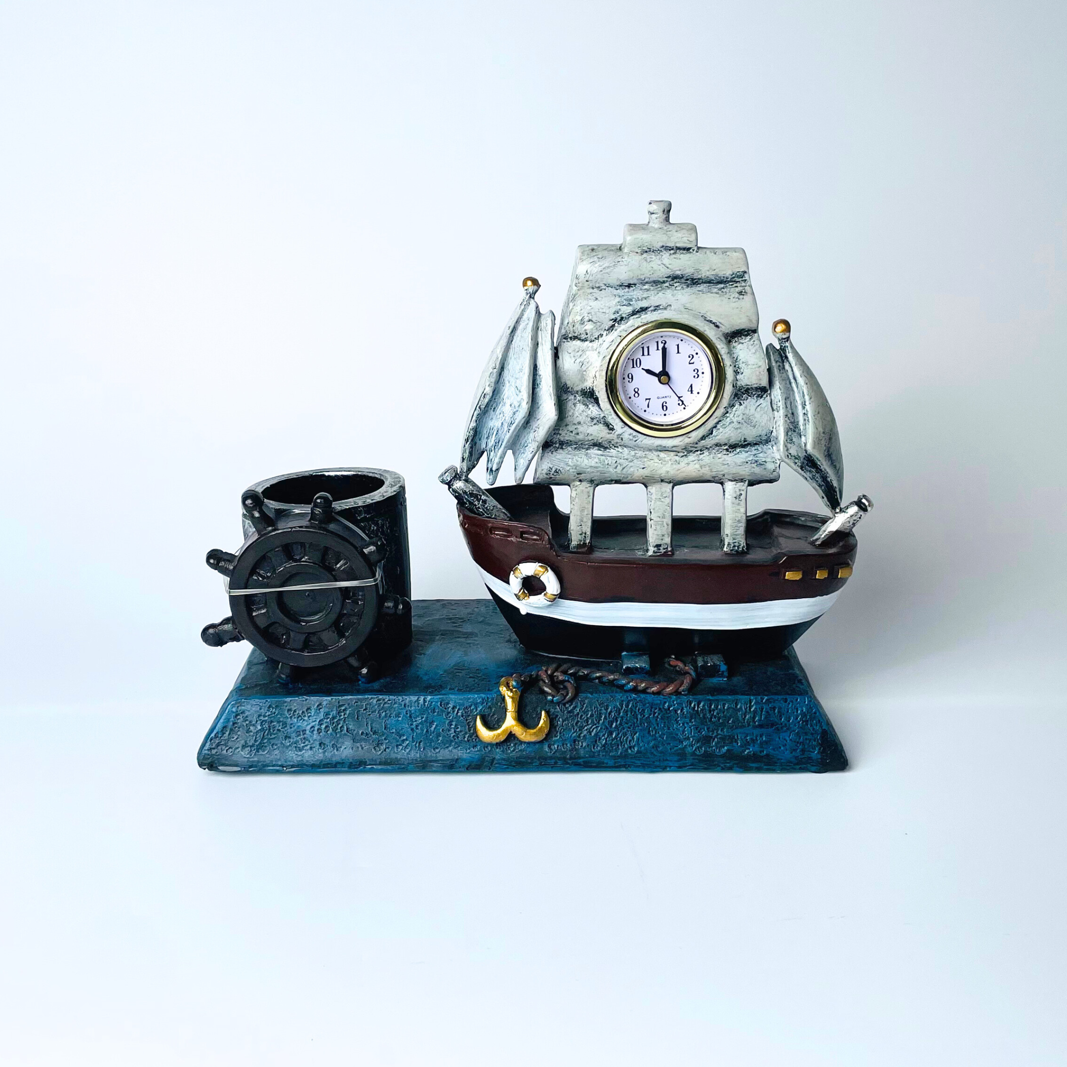 Timeless Voyage Nautical Table Clock Showpiece
