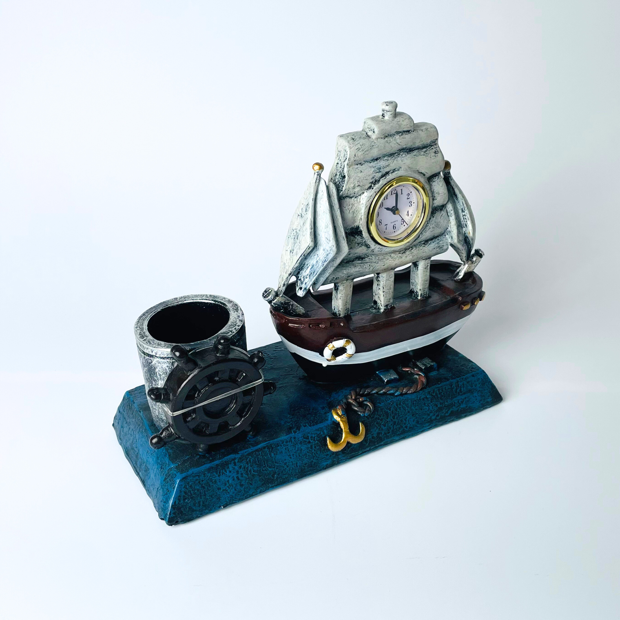 Timeless Voyage Nautical Table Clock Showpiece