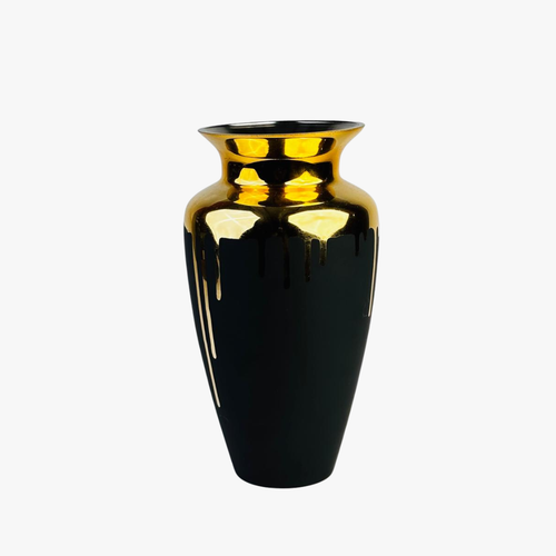Cascade Matte Black Vase
