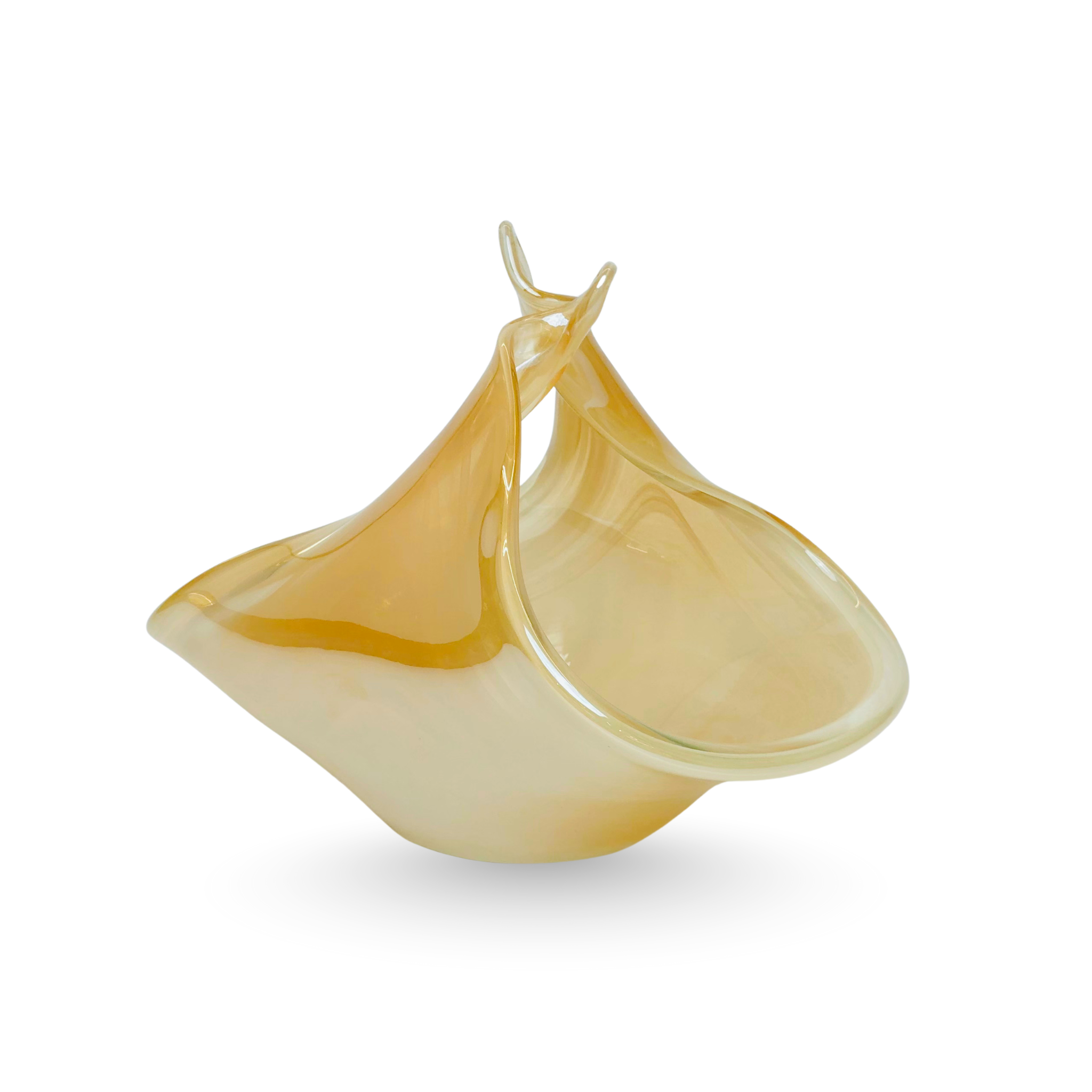 Tuscan Radiance – Italian Crafted Amber Glass Vase