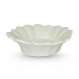Elegant White Petal-Edge Bowl – Set of 2