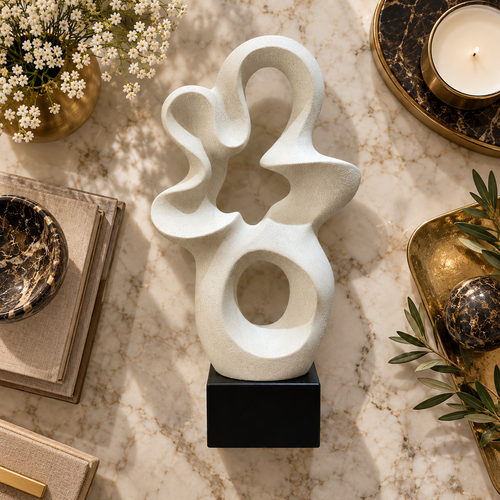 Modernist Organic Multi-Void Abstract Sculpture
