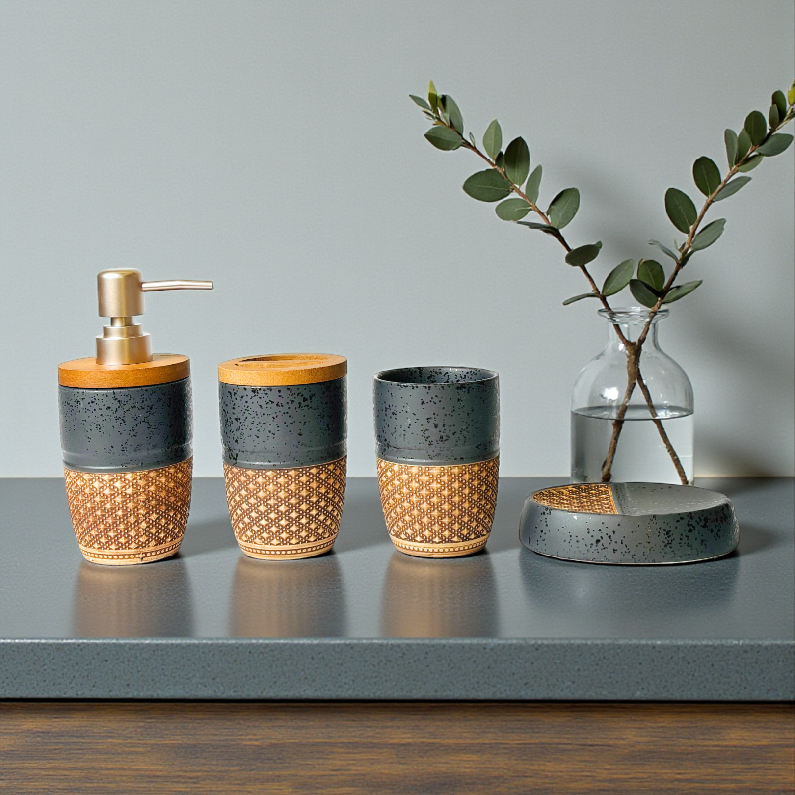 Grand Elegance Soap Dispenser Set Of 4