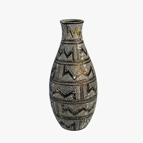 Magestic Distressed Charcoal Vase