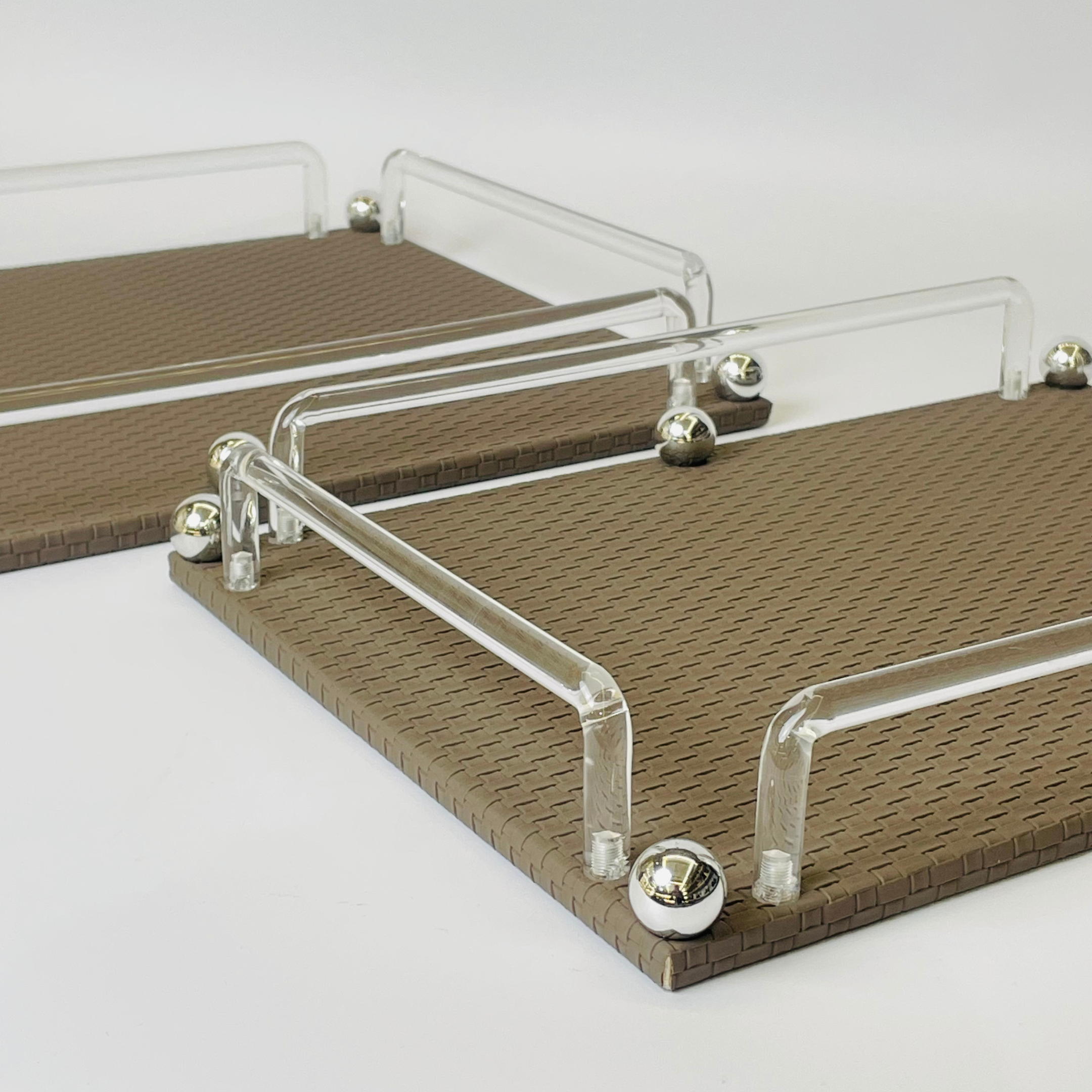 Serene Style Decorative 2Pc Tray Set