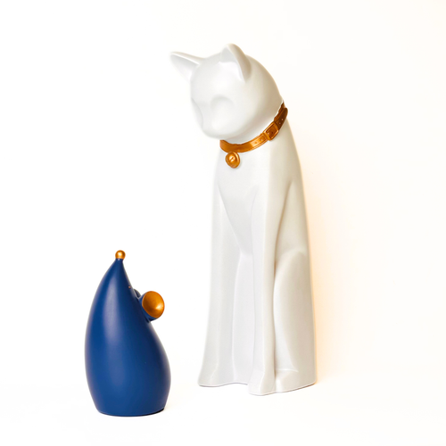 Opulent Cat & Mouse Showpiece