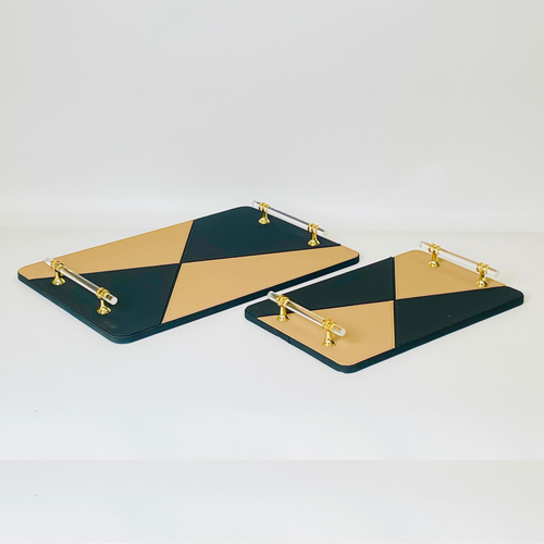 Elegant Serving 2Pc Tray Set