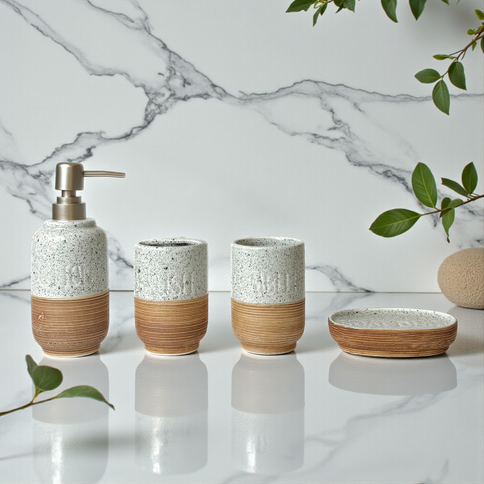 Platinum Grace Soap Dispenser Set Of 4