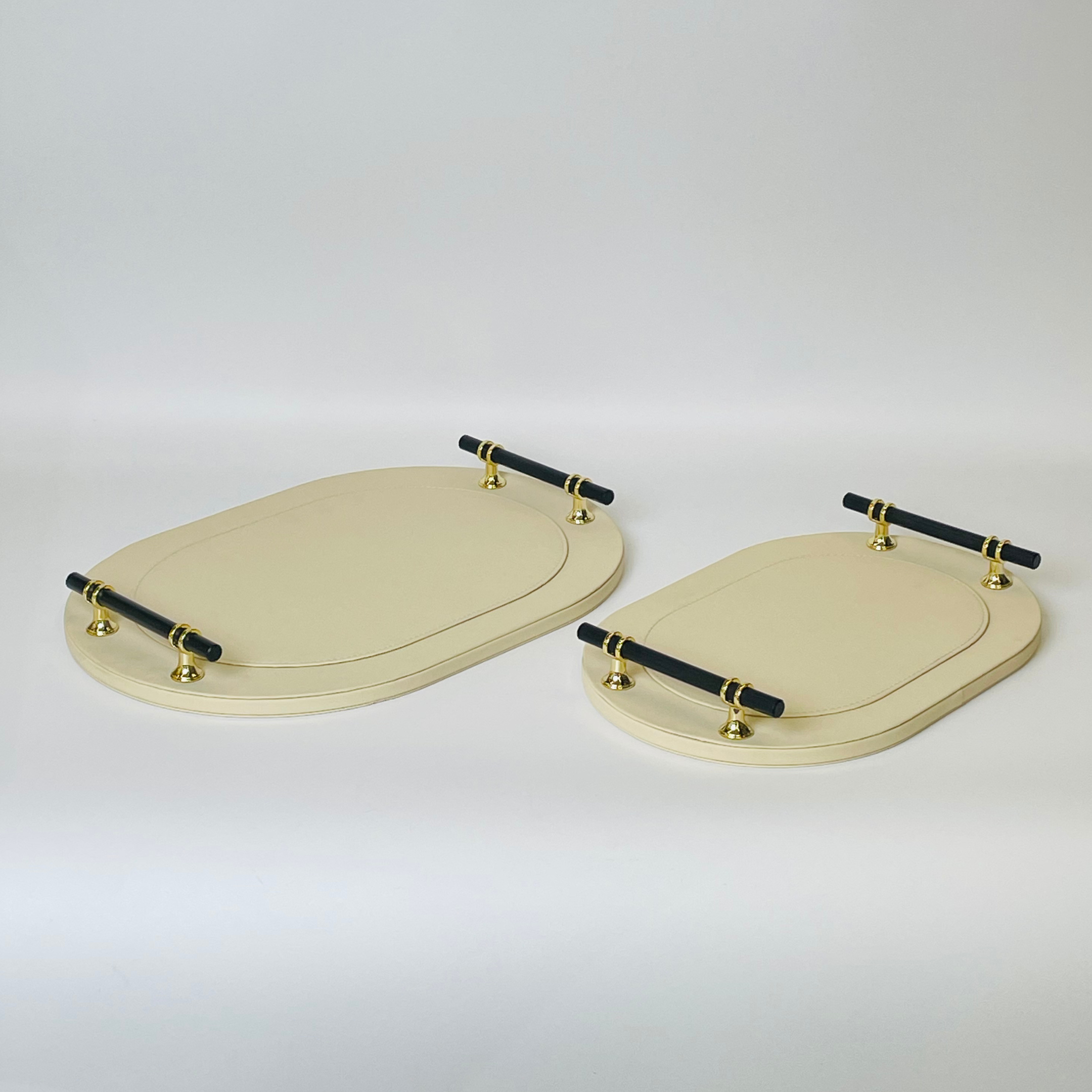 Opulent Touch Decorative Serving 2Pc Tray Set