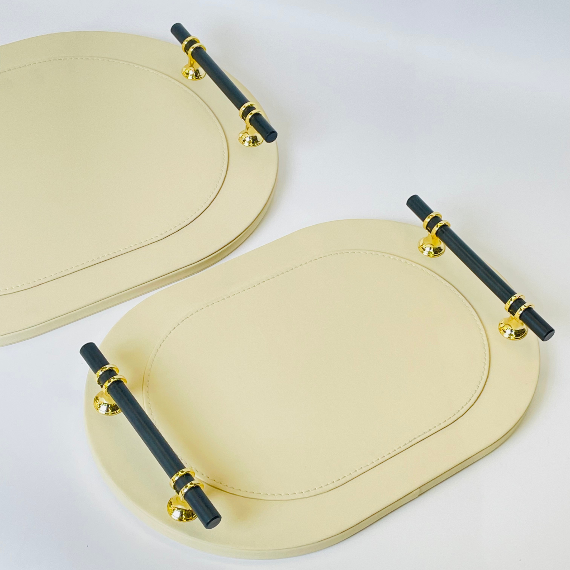 Opulent Touch Decorative Serving 2Pc Tray Set