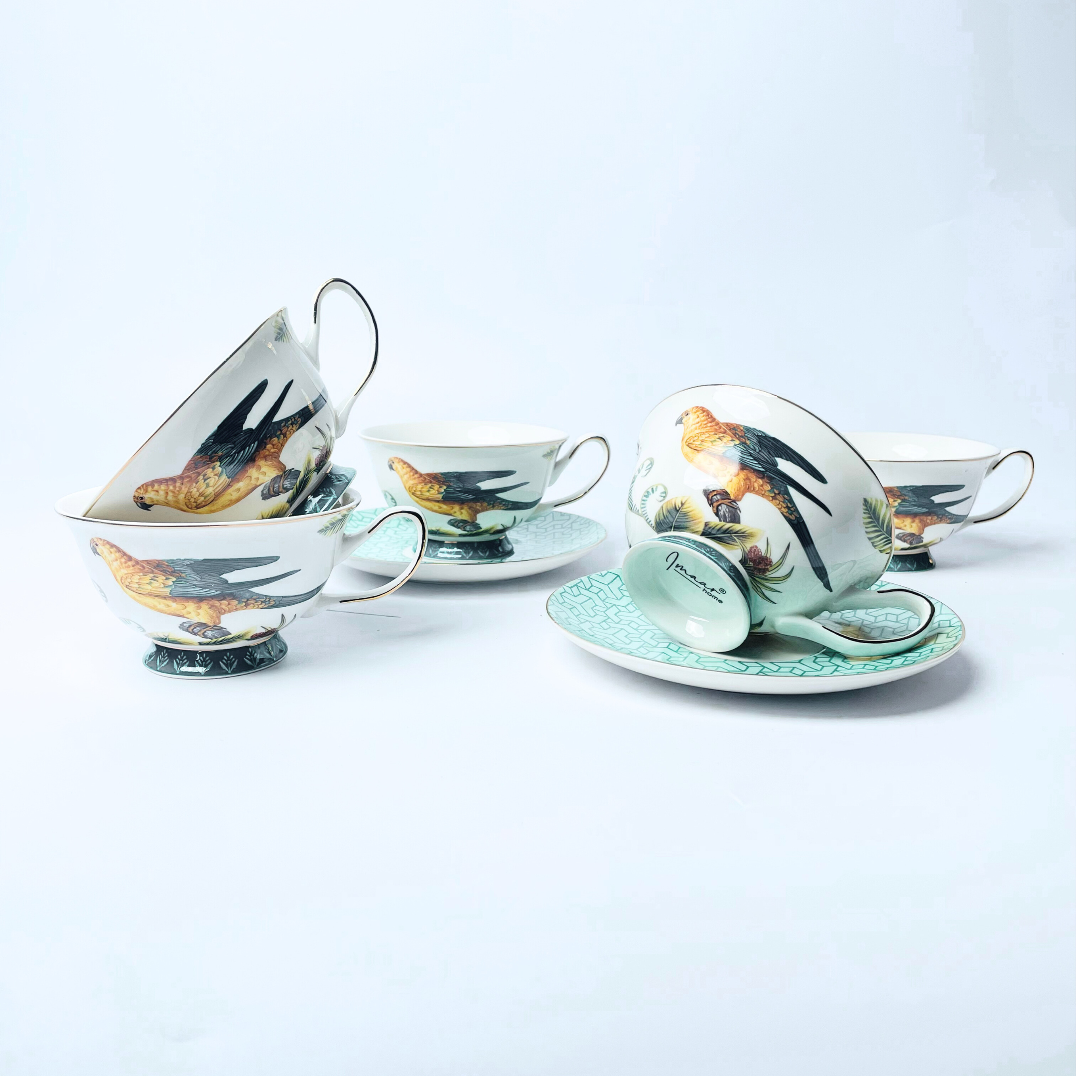 Royal Tea Party Cup & Saucer- Set of 12