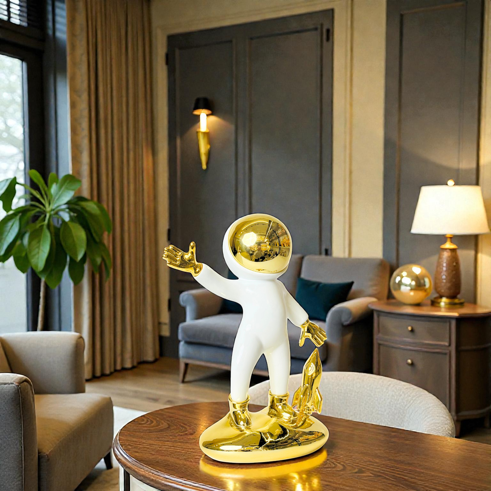 Golden Voyager Astronaut Showpiece