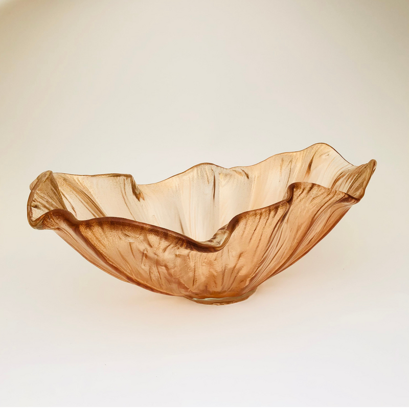 Bronze Fiora – Italian Crafted Glass Centerpiece Bowl