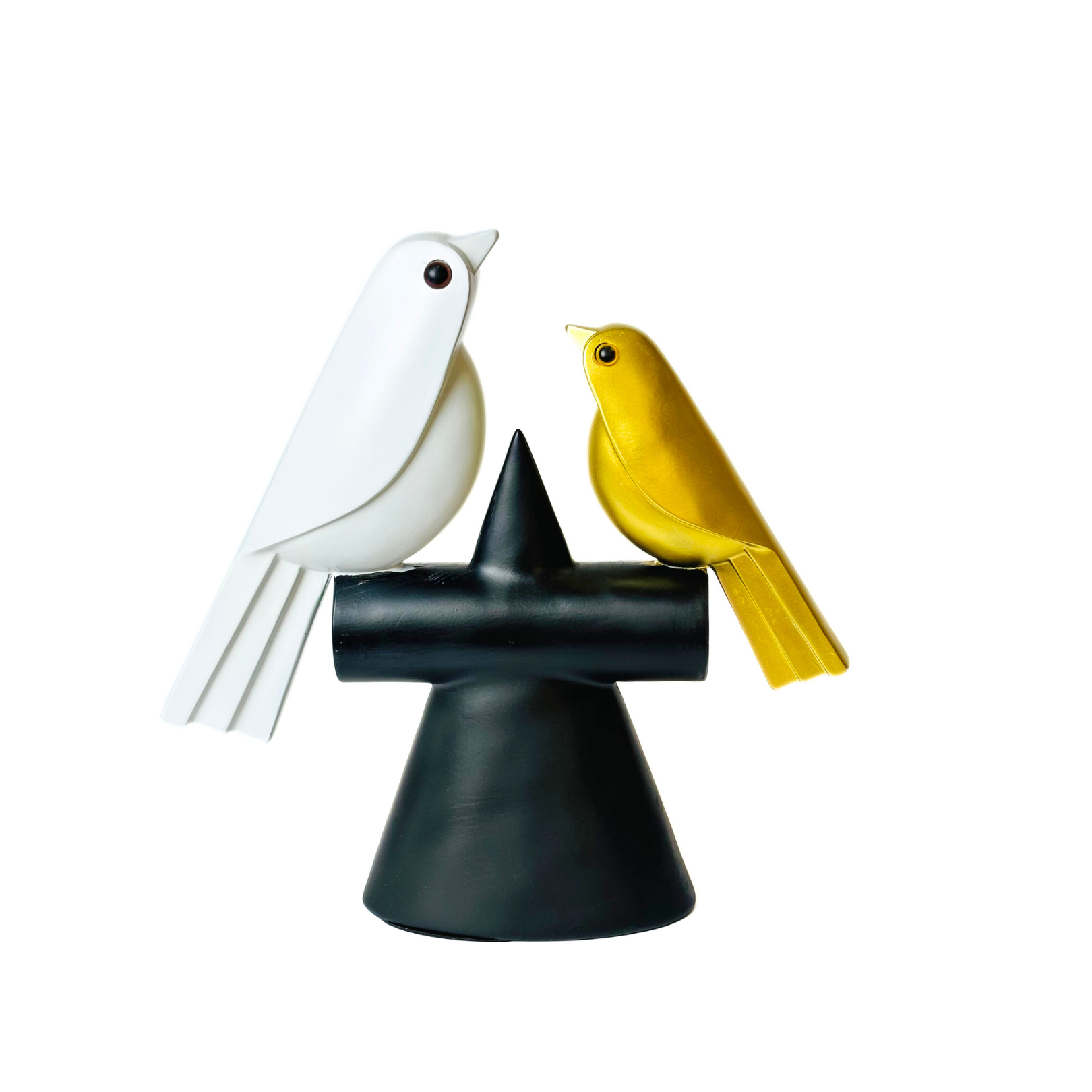 Golden & Ivory Birds Decorative Showpiece
