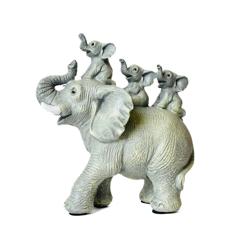 Joyful Elephant Family Showpiece