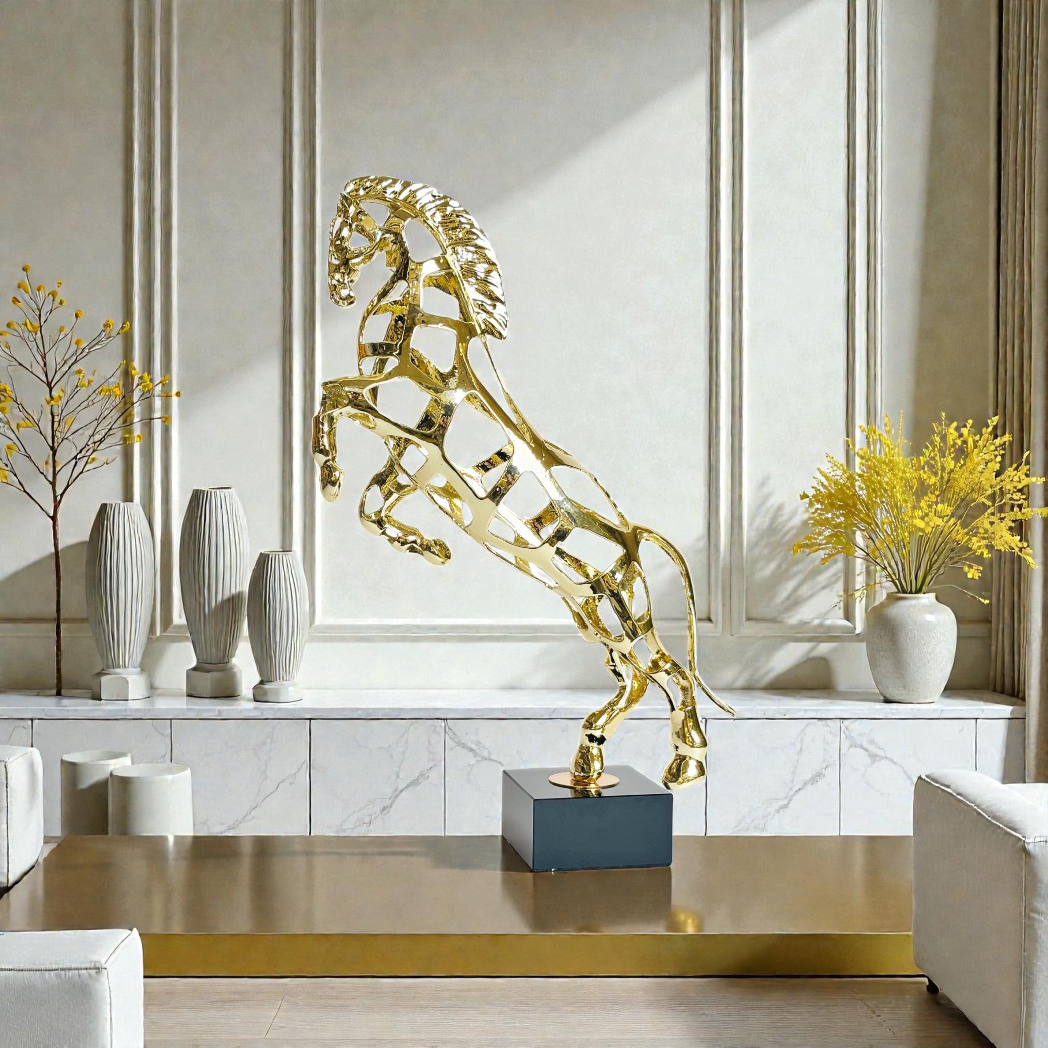 Royal Golden Horse Showpiece