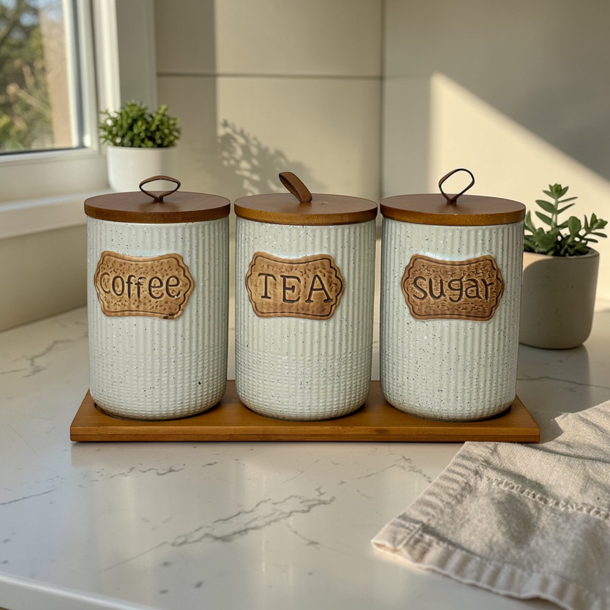 Minimalist Kitchen Canister 3Pc Set