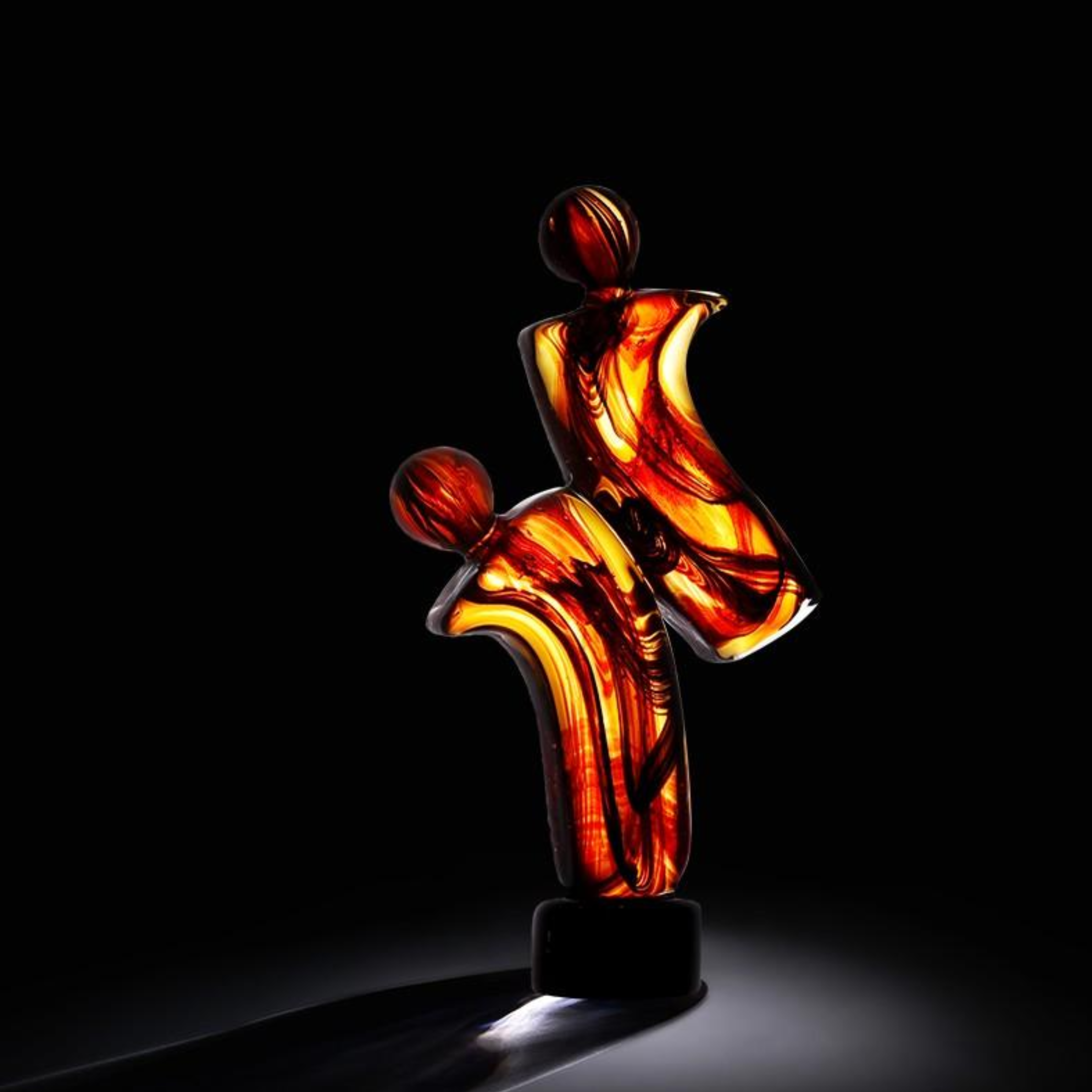 Togetherness – Abstract Duo Glass Decor Piece
