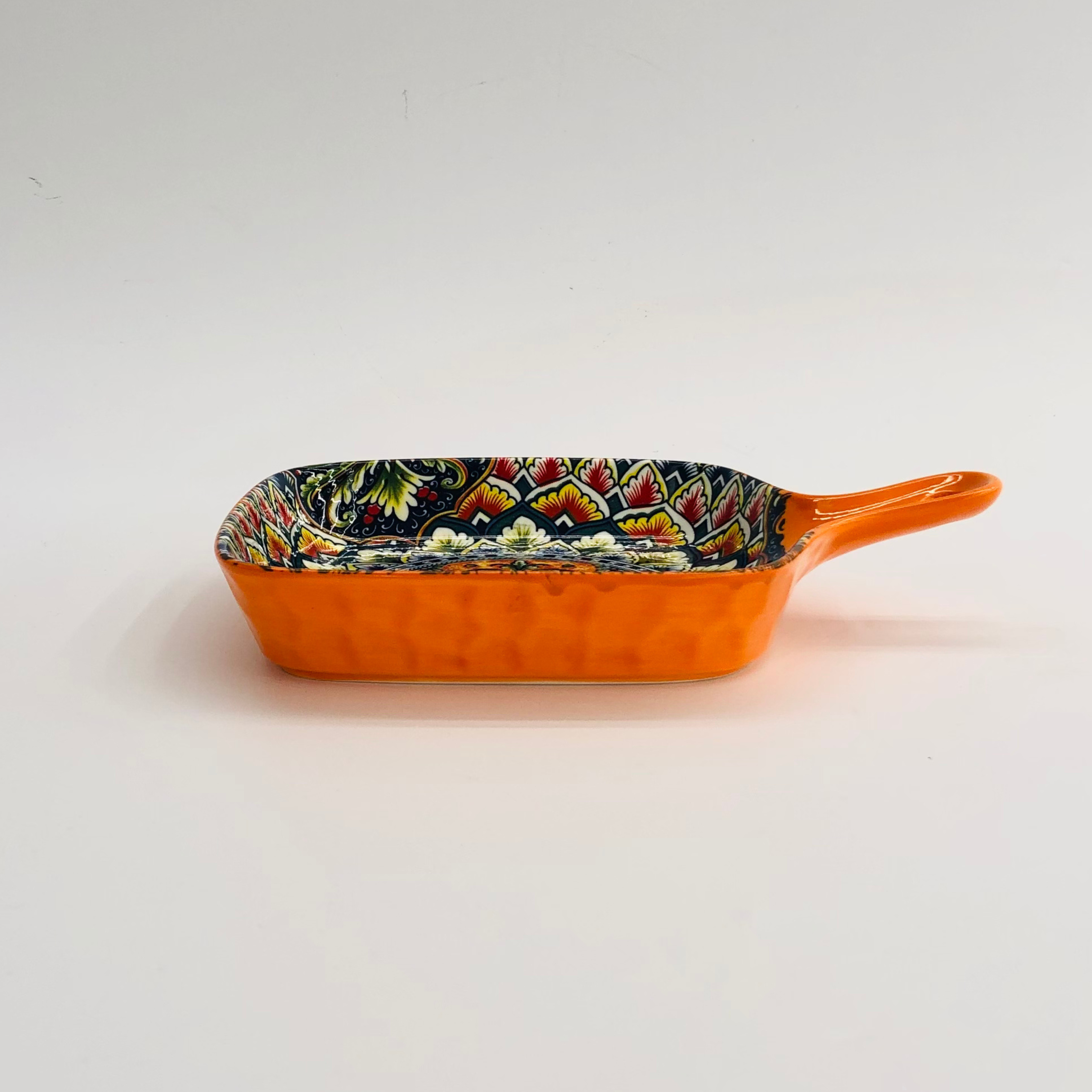 Turkish Ceramic Serving Platters – Vibrant & Royal Designs with Handles 6pcs Set