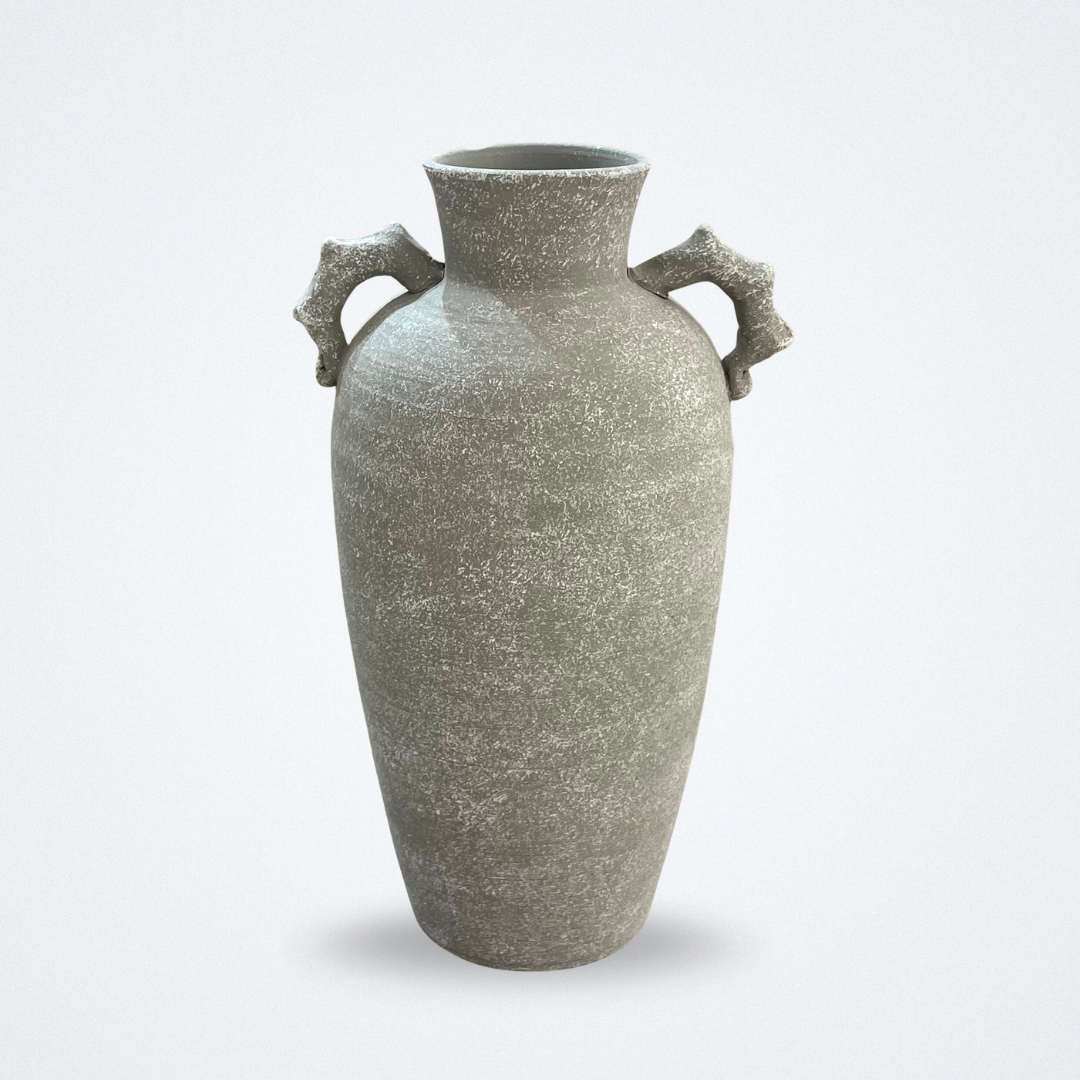 Old World Charm Textured Ceramic Pottery Vase