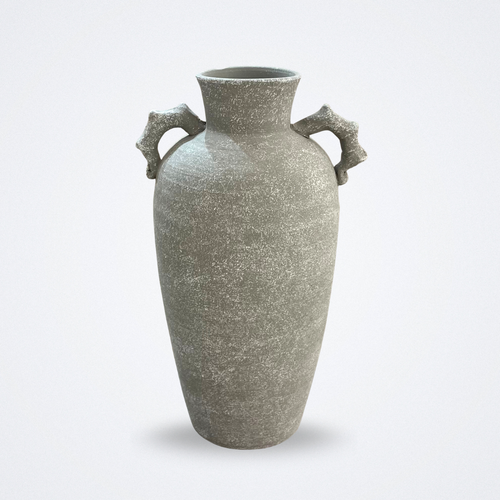 Old World Charm Textured Ceramic Pottery Vase