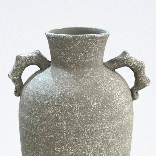 Old World Charm Textured Ceramic Pottery Vase