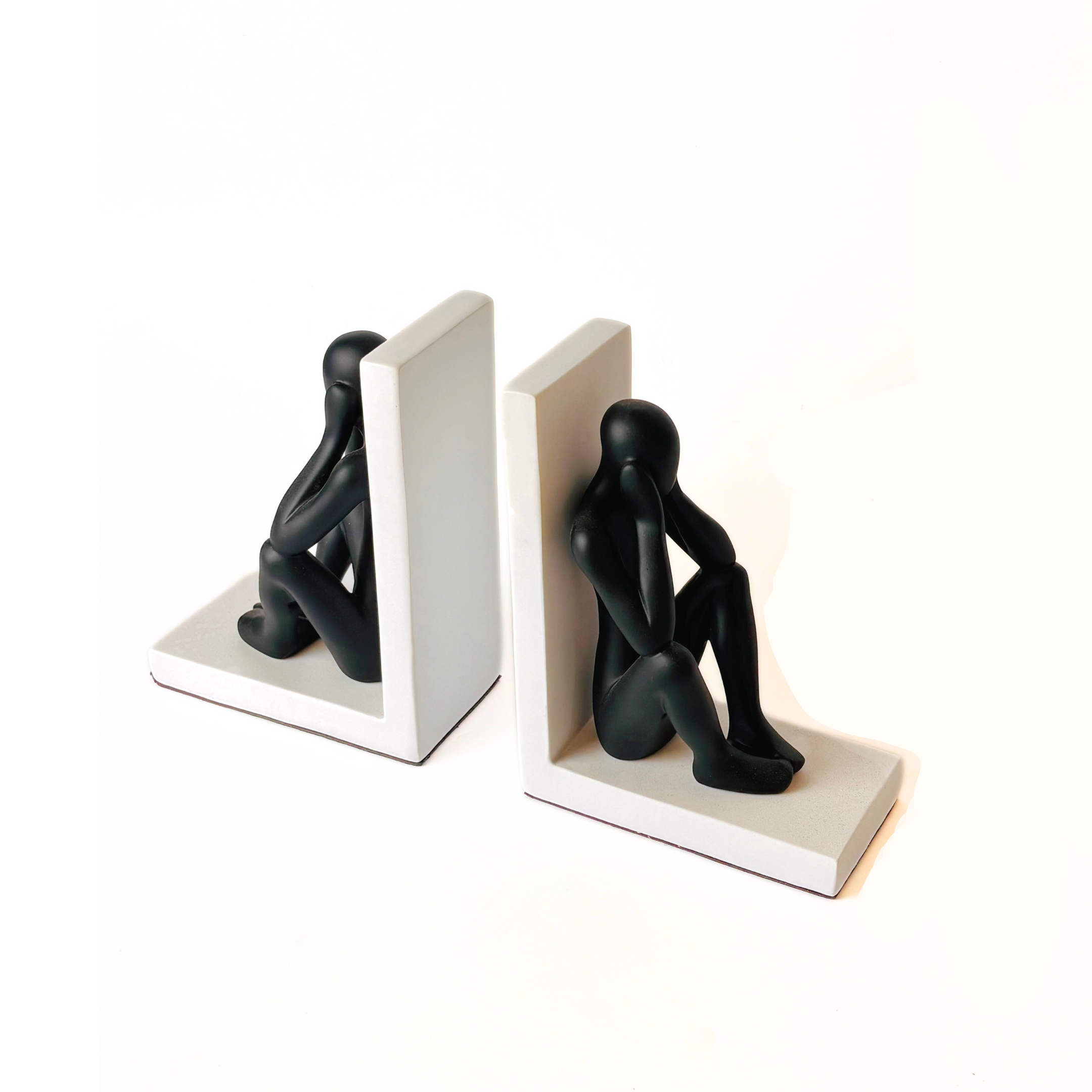 Silent Thoughts Abstract Bookend Set