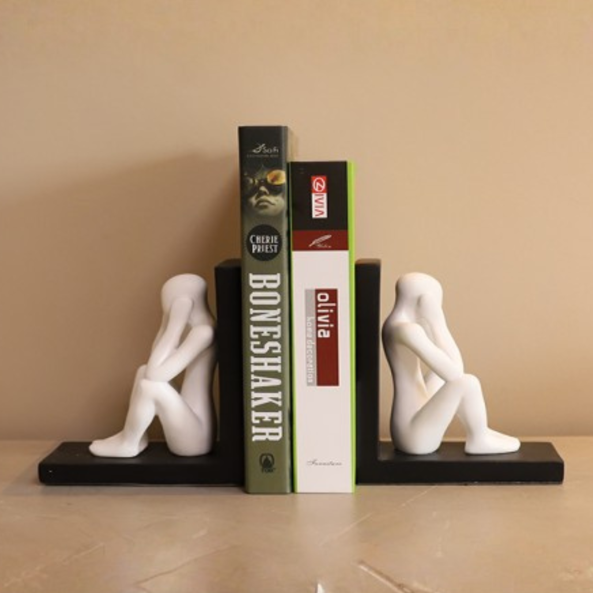 Silent Thoughts Abstract Bookend Set